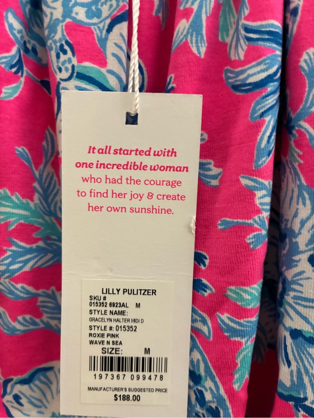 NWT Lilly Pulitzer Gracelyn Floral Halter Maxi  Dress in Pink and Blue M - Picture 6 of 9